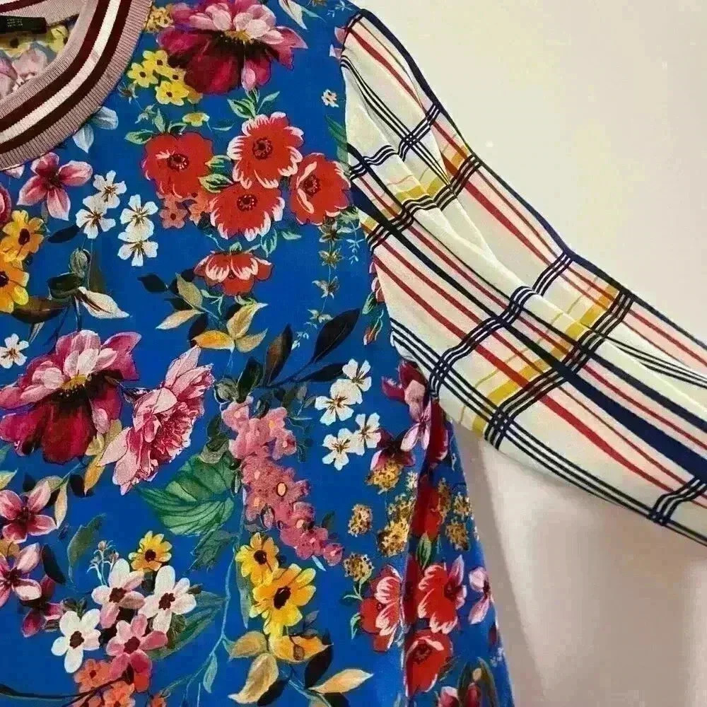 Zara Woman Long Sleeve Floral Blouse Size XS - Picture 3 of 8